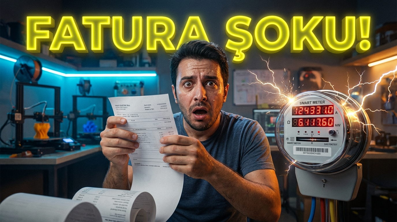 3D Yazıcı Elektrik Tüketimi Hesaplama: Faturaya Etkisi Nedir?
