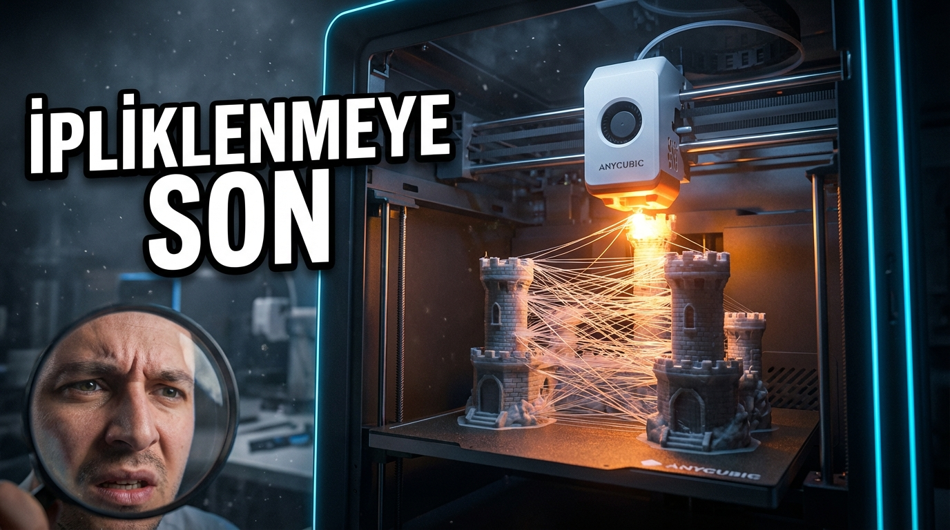 3D Yazıcı Stringing (İpliklenme) Sorunu Nasıl Çözülür? 5 Basit Adım