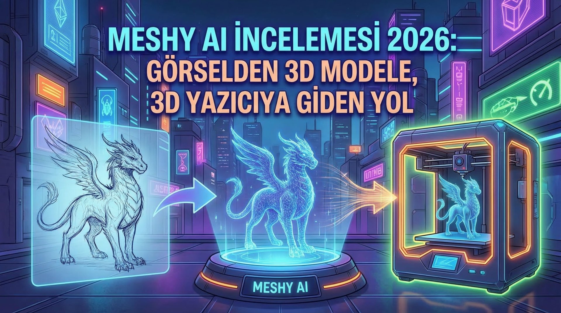 Meshy.ai İncelemesi 2026: Görselden 3D Model Üretiminde AI Devrimi — 4000 Kelimelik Mega Rehber